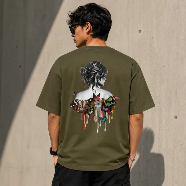 Olive_Green_Cotton_Blend_Regular_Fit_Artistic_Graphic_Oversized_T-Shirt_For_Men