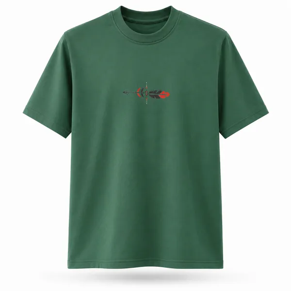 Dark_Green_Cotton_Blend_Regular_Fit_Graphic_Oversized_T-Shirt_For_Men