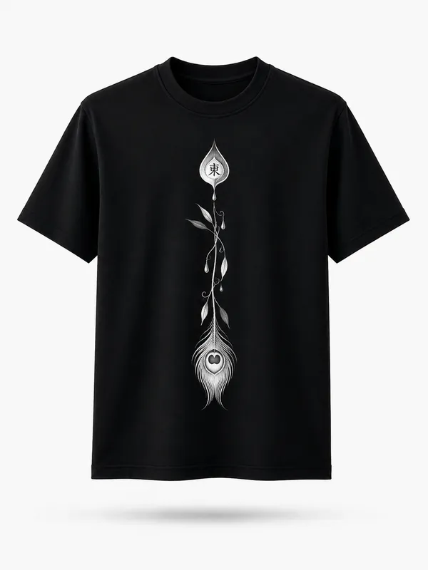 Black_Cotton_Regular_Fit_Botanical_Graphic_Oversized_T-Shirt_For_Men