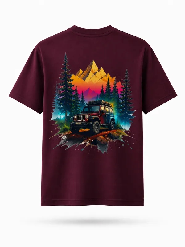 Burgundy_Graphic_T-Shirt_for_Men