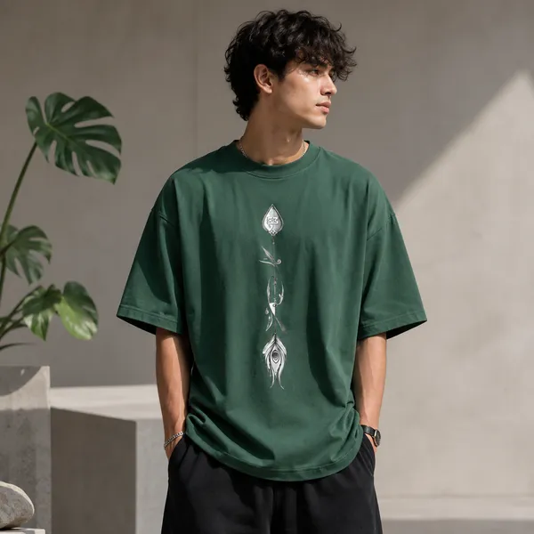 Teal_Green_Cotton_Regular_Fit_Botanical_Graphic_Oversized_T-Shirt_For_Men