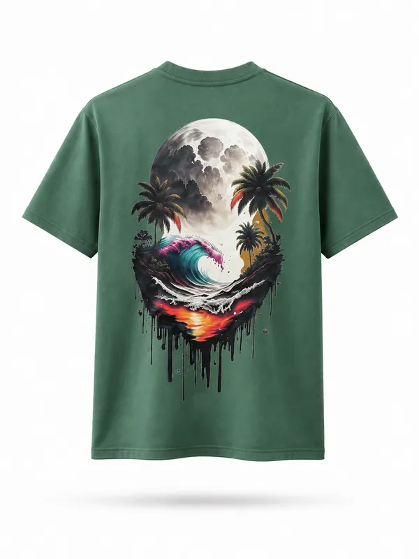 Teal_Green_Cotton_Regular_Fit_Tropical_Graphic_Oversized_T-Shirt_For_Men
