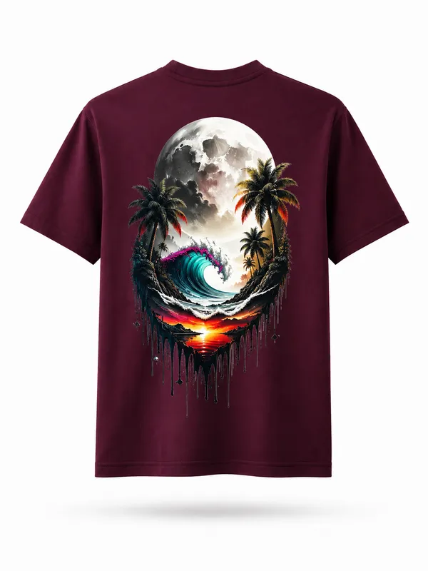 Maroon_Cotton_Regular_Fit_Tropical_Graphic_Oversized_T-Shirt_For_Men