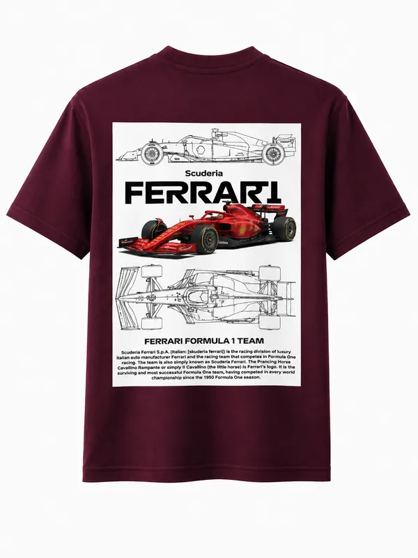 Maroon_Cotton_Blend_Regular_Fit_Racing_Graphic_Oversized_T-Shirt_For_Men