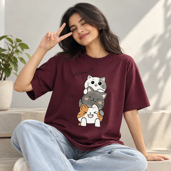 White_Cotton_Blend_Regular_Fit_Artistic_Graphic_Oversized_