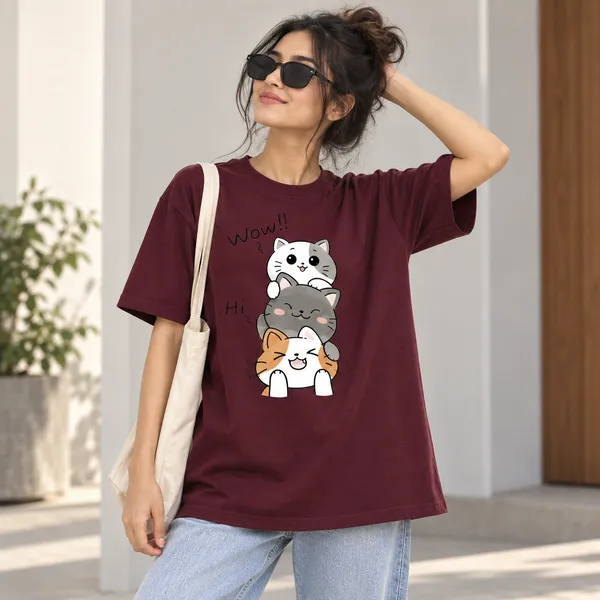 White_Cotton_Blend_Regular_Fit_Artistic_Graphic_Oversized_
