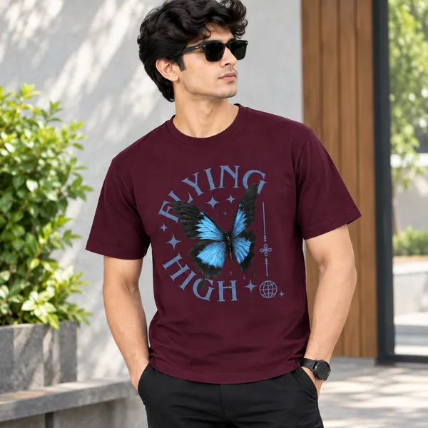 Maroon_Graphic_T-Shirt_for_Men