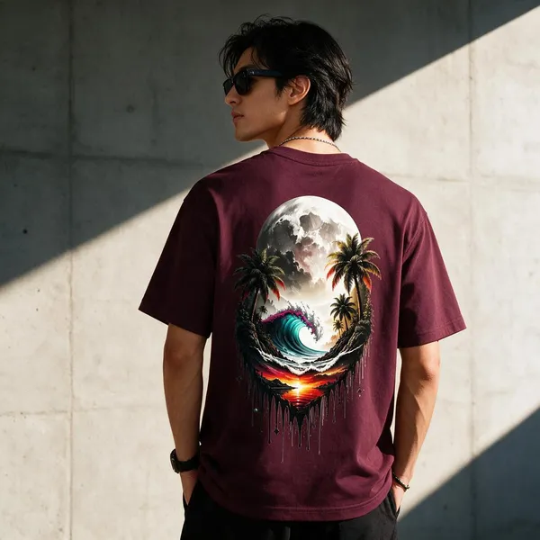 Maroon_Cotton_Regular_Fit_Tropical_Graphic_Oversized_T-Shirt_For_Men