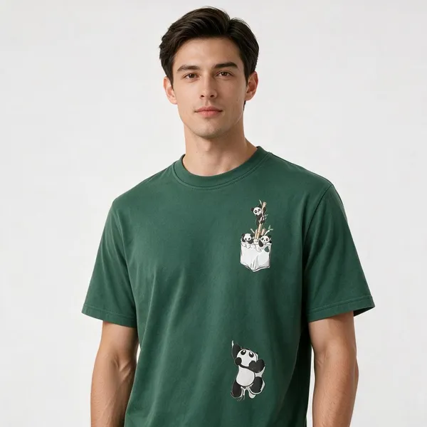 Teal_Green_Cotton_Regular_Fit_Panda_Graphic_Oversized_T-Shirt_For_Men