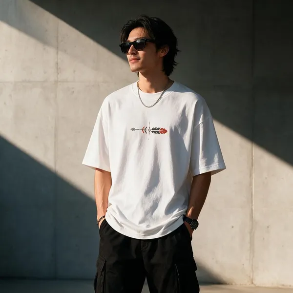White_Cotton_Blend_Regular_Fit_Graphic_Oversized_T-Shirt_For_Men