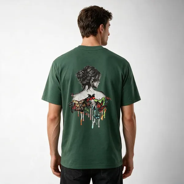 Dark_Green_Cotton_Blend_Regular_Fit_Artistic_Graphic_Oversized_T-Shirt_For_Men