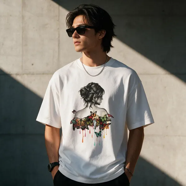 White_Cotton_Blend_Regular_Fit_Artistic_Graphic_Oversized_T-Shirt_For_Men