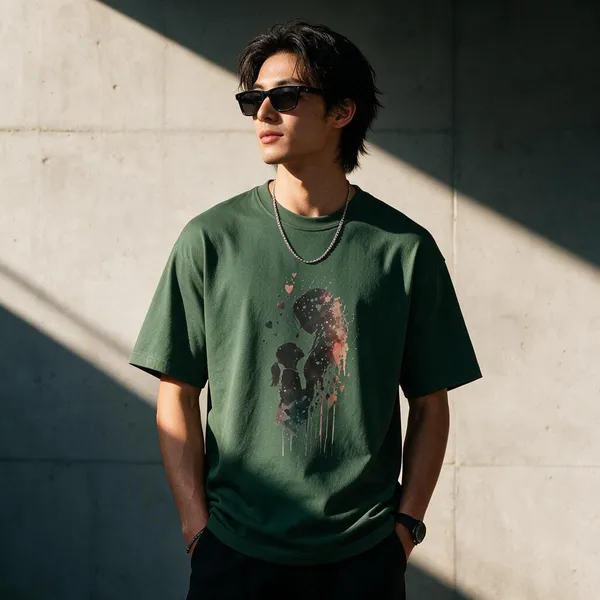 Teal_Green_Cotton_Blend_Regular_Fit_Floral_Graphic_Oversized_T-Shirt_For_Men