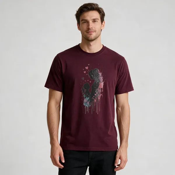 Maroon_Cotton_Blend_Regular_Fit_Floral_Graphic_Oversized_T-Shirt_For_Men