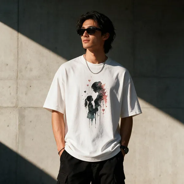 White_Cotton_Blend_Regular_Fit_Floral_Graphic_Oversized_T-Shirt_For_Men