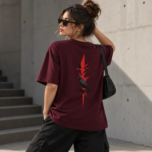 White_Cotton_Blend_Regular_Fit_Artistic_Graphic_Oversized_T-Shirt_Unisex