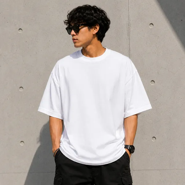 White_Cotton_Blend_Regular_Fit_Graphic_Oversized_T-Shirt_For_Men