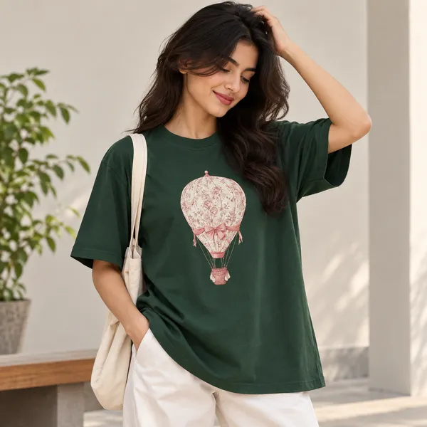 White_Cotton_Blend_Regular_Fit_Artistic_Graphic_Oversized_T-Shirt