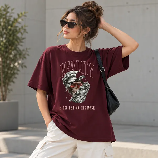 White_Cotton_Blend_Regular_Fit_Artistic_Graphic_Oversized_T-Shirt_Unisex