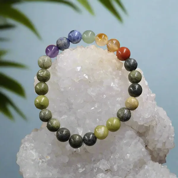 7_Chakra_Healing_Gemstone_Bracelet_Balance_Energy_Inner_Peace_With_Green_Jasper_Stability_Nurturing_Heart_Balance