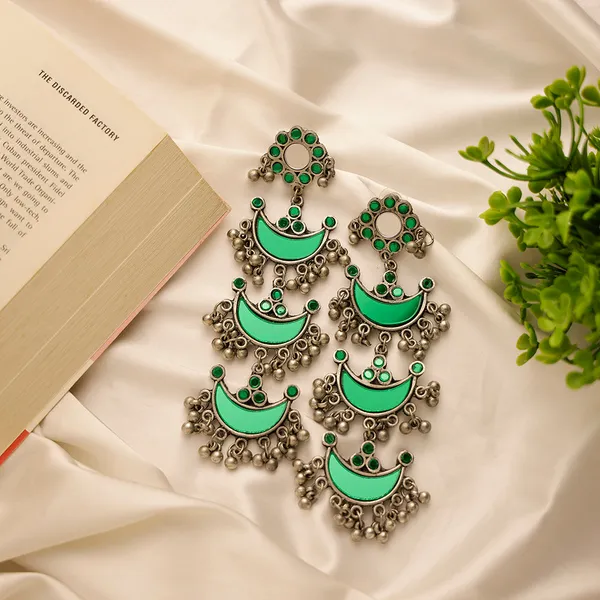 Fiza_Statement_Earrings_Green