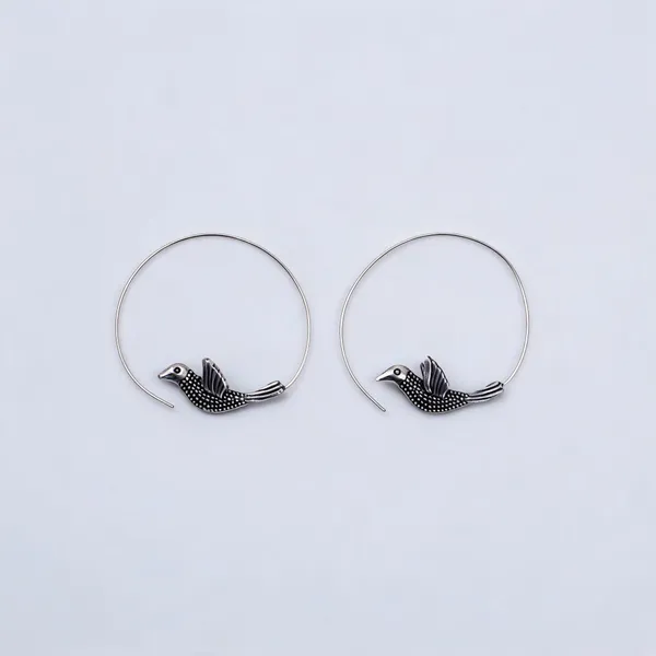 Brass_Bird_Hoop_Earrings_Silver