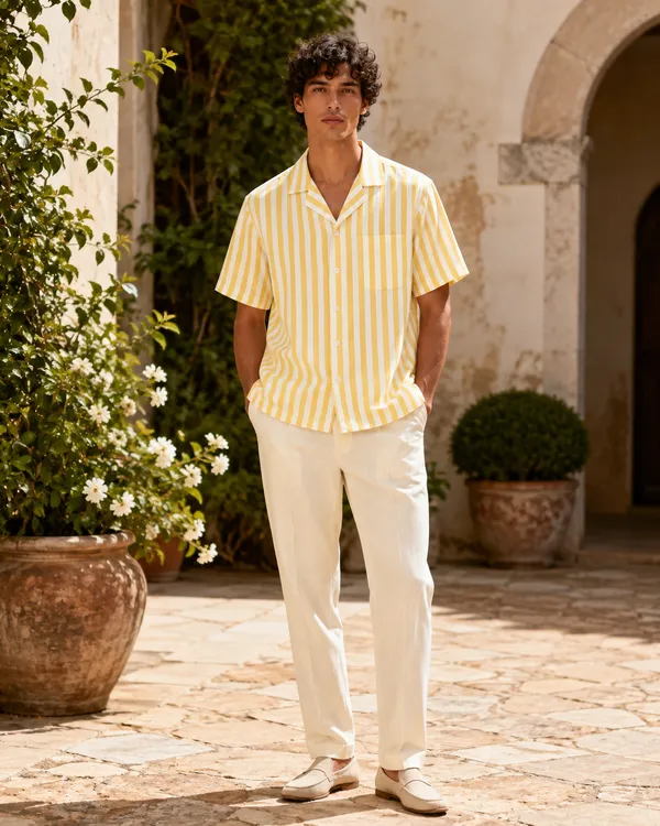 Yellow_Striped_Relaxed_Fit_Cuban_Collar_Shirt_for_Men