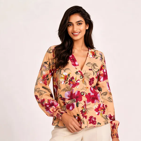 Seashell_Sketch_Cotton_Puff-Sleeve_Top