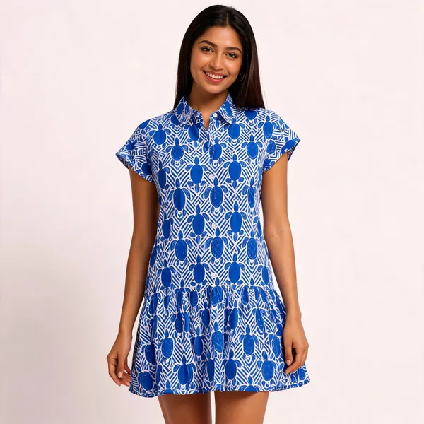 Blue_Printed_A-Line_Dress_for_Women
