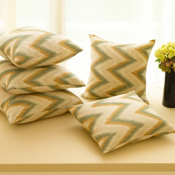 Earth_Tone_Ikat_Zigzag_Pattern_Cushion_Covers
