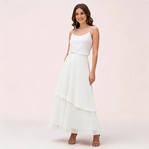White_Layered_Skirt_Set_for_Women