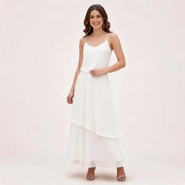 White_Layered_Skirt_Set_for_Women