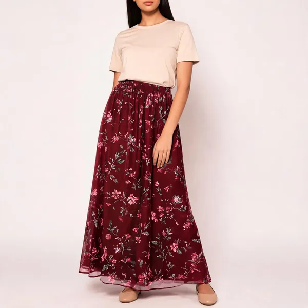 Burgundy_Floral_Maxi_Skirt_for_Women