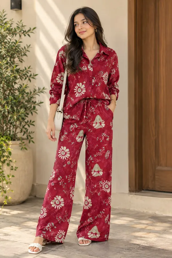 Maroon_Floral_Co-ord_set