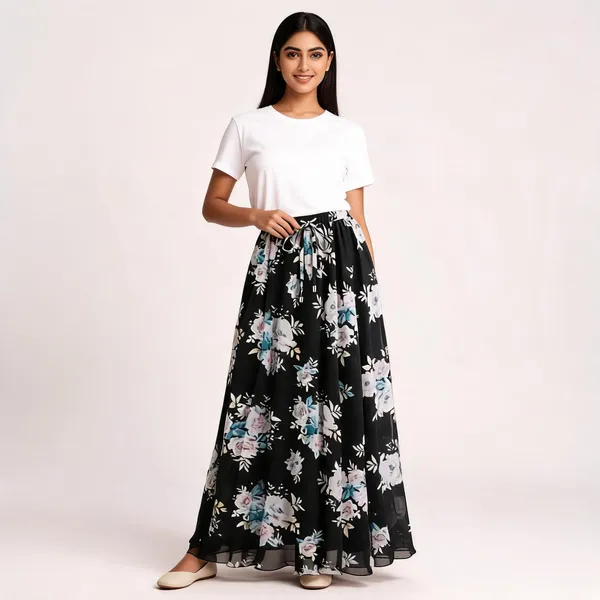 Black_Chiffon_Floral_Maxi_Skirt_for_Women