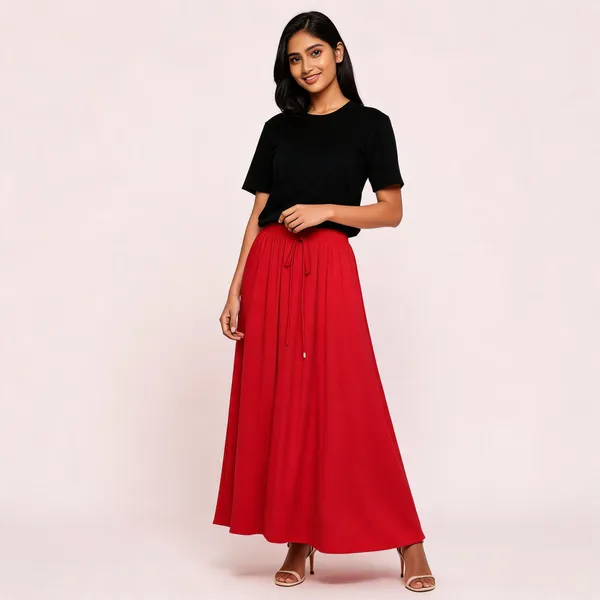 Red_Flared_Maxi_Skirt_for_Women