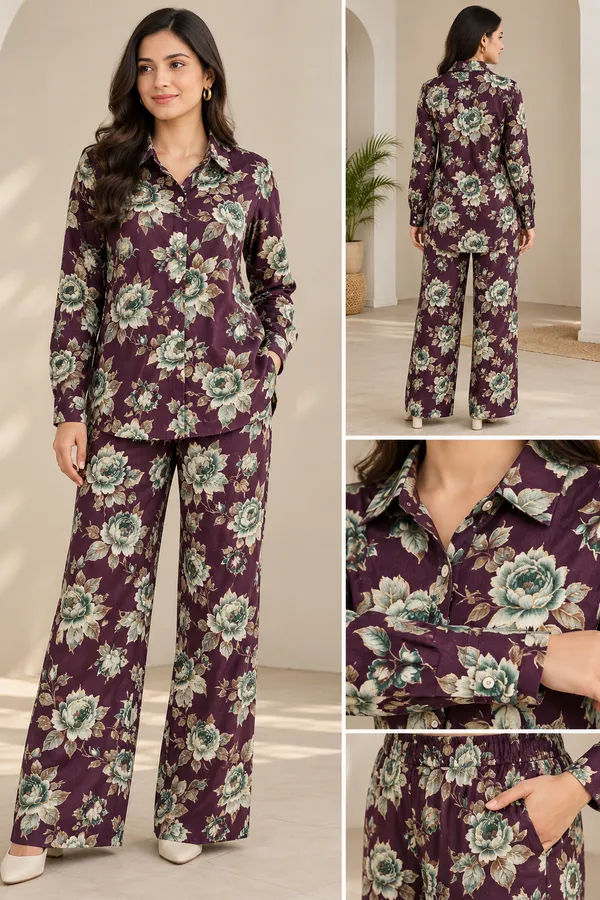Purple_Floral_Print_Relaxed_Fit_Sleepwear_Set_for_Women