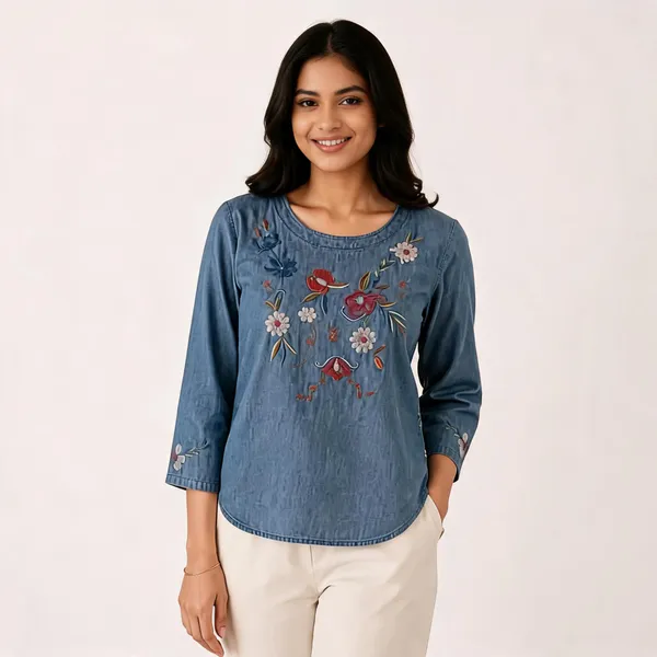 Blue_Denim_Embroidered_Top_for_Women