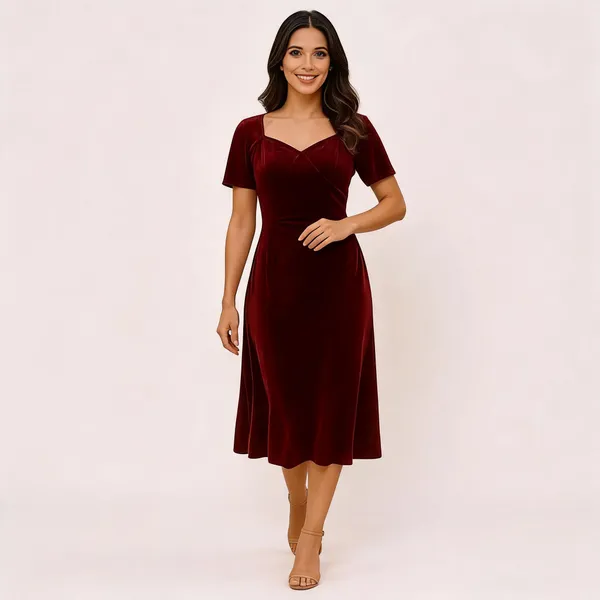 Burgundy_Velvet_Fit_And_Flare_Dress_for_Women