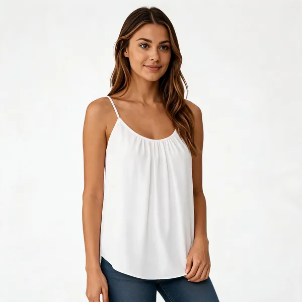 White_Lightweight_Flowing_Camisole_for_Women