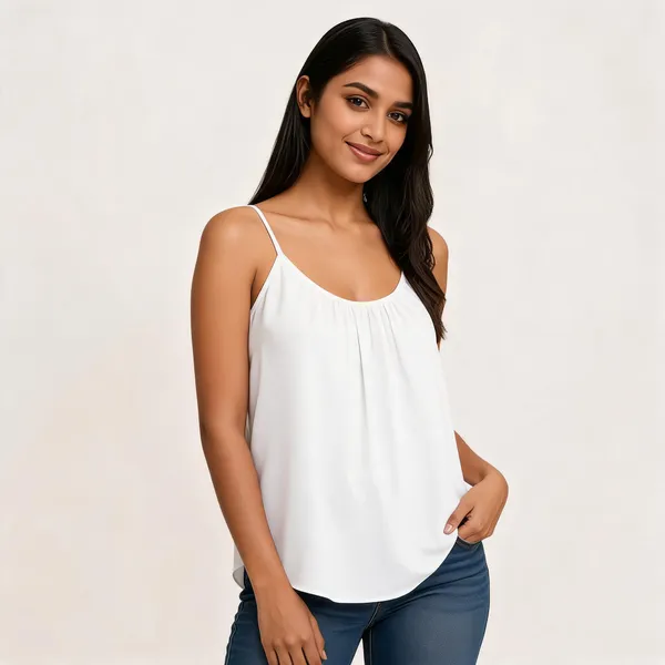 White_Lightweight_Flowing_Camisole_for_Women