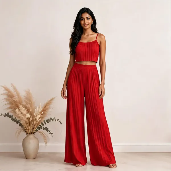 Red_Pleated_Crop_Top_And_Palazzo_Set_for_Women