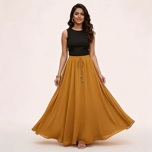 Mustard_Flared_Maxi_Skirt_for_Women