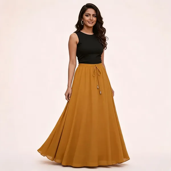 Mustard_Flared_Maxi_Skirt_for_Women