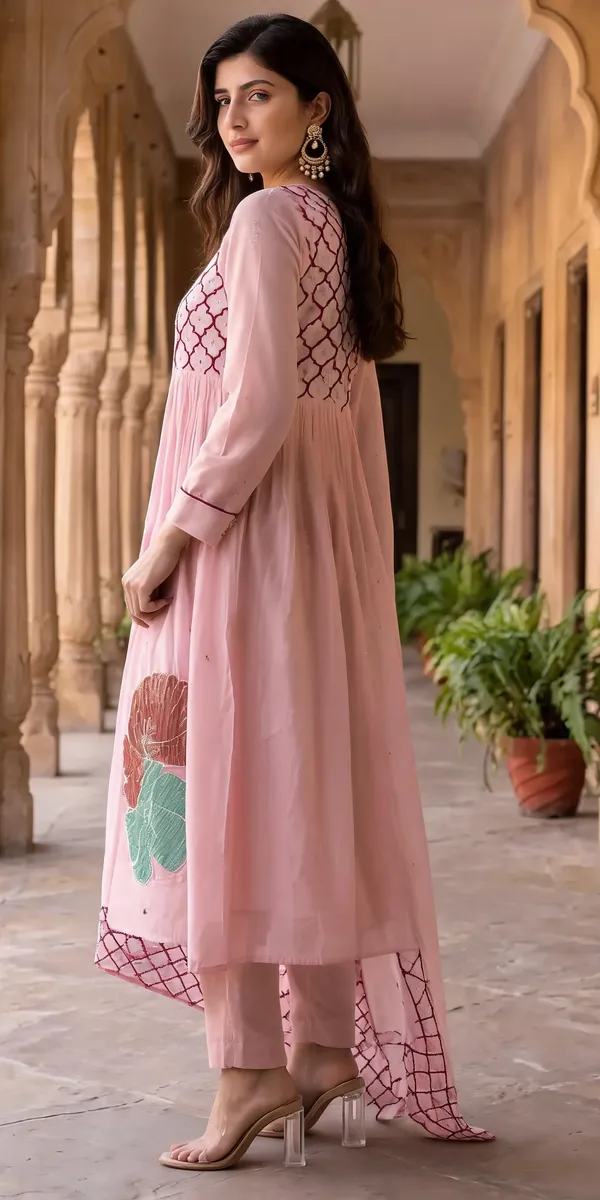 Pink_Cotton_Printed_Anarkali_Kurta_Set_For_Women