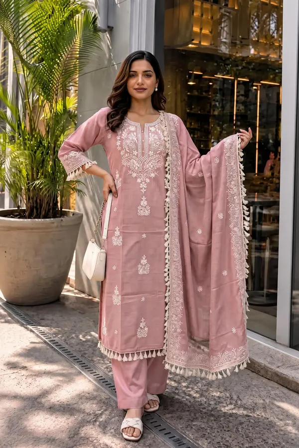Pink_Organza_Embroidered_Straight_Kurta_Set_For_Women