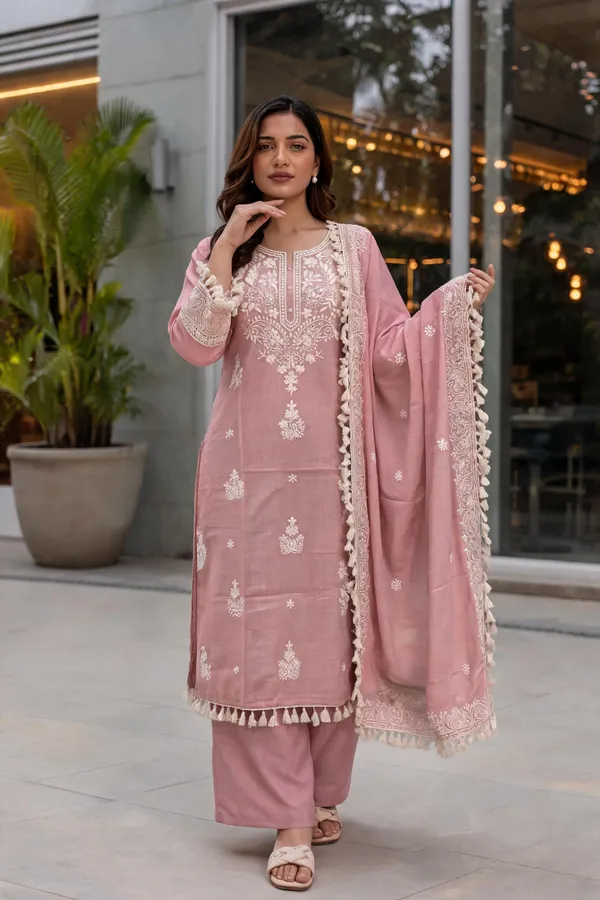 Pink_Organza_Embroidered_Straight_Kurta_Set_For_Women