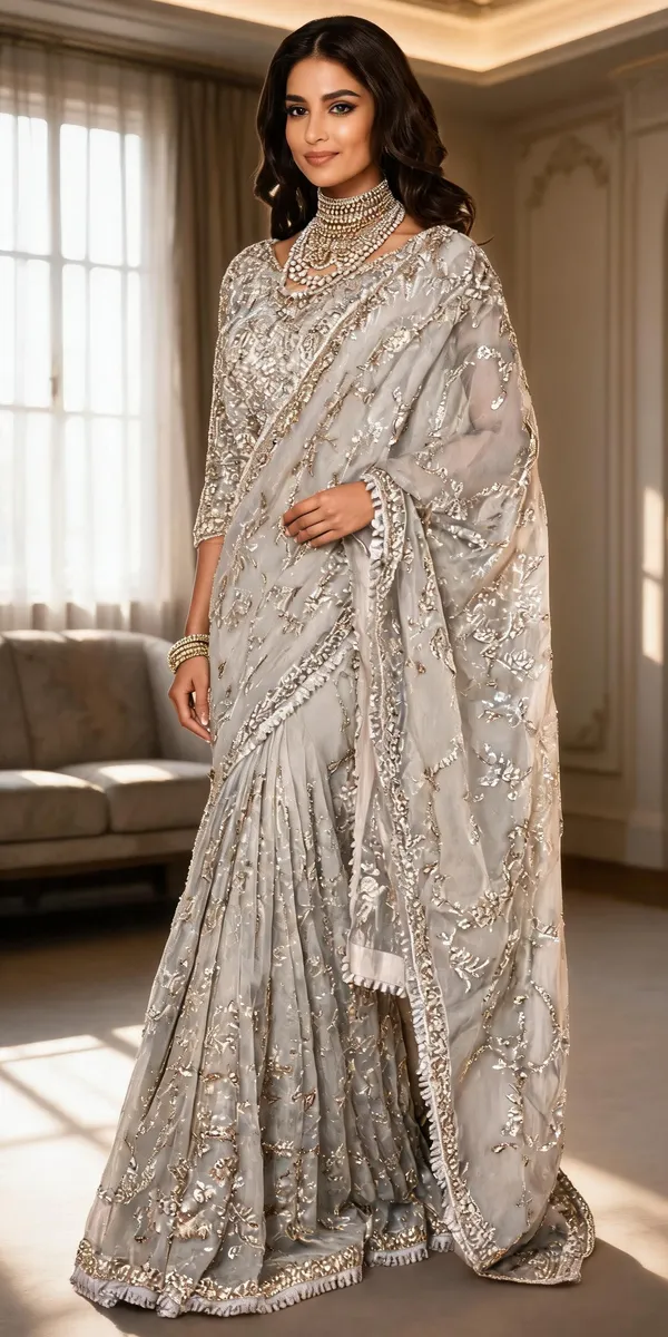 Grey_Saree_Tissue_Embellished_Saree_For_Women