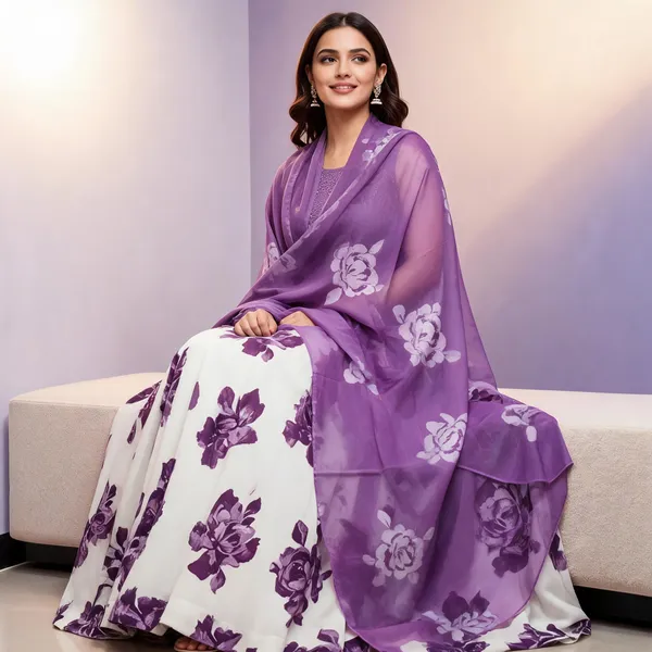 Purple_Crepe_Floral_Lehenga_Choli_Set_For_Women