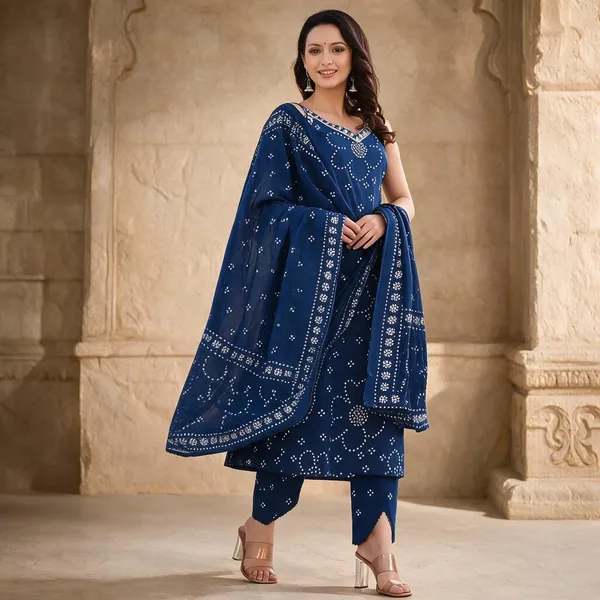 Blue_Cotton_Printed_Straight_Kurta_Set_For_Women
